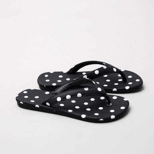 Damen Zehentrenner-Sandalen mit modischem Punktedesign EB