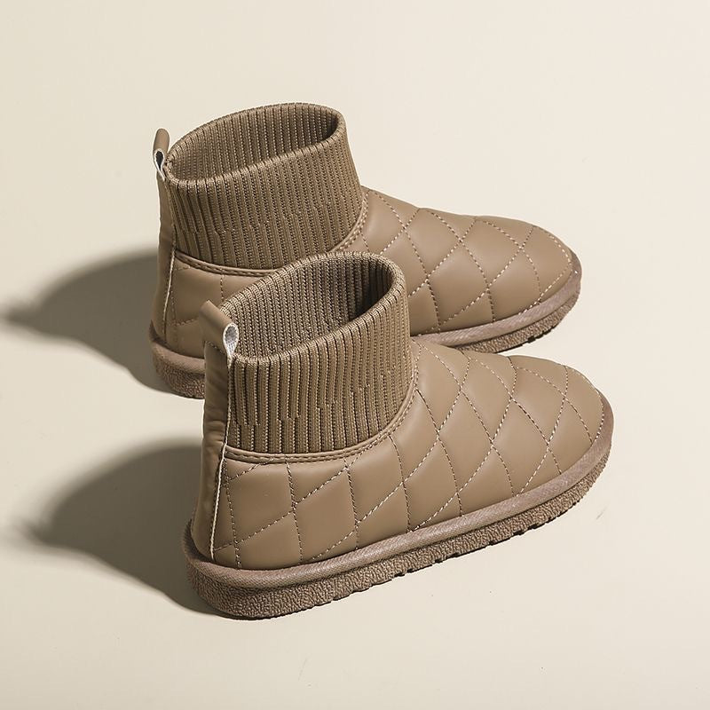 Damen Bequeme und stylische Winterboots mit elastischem Schaft und rutschfester Sohle EB