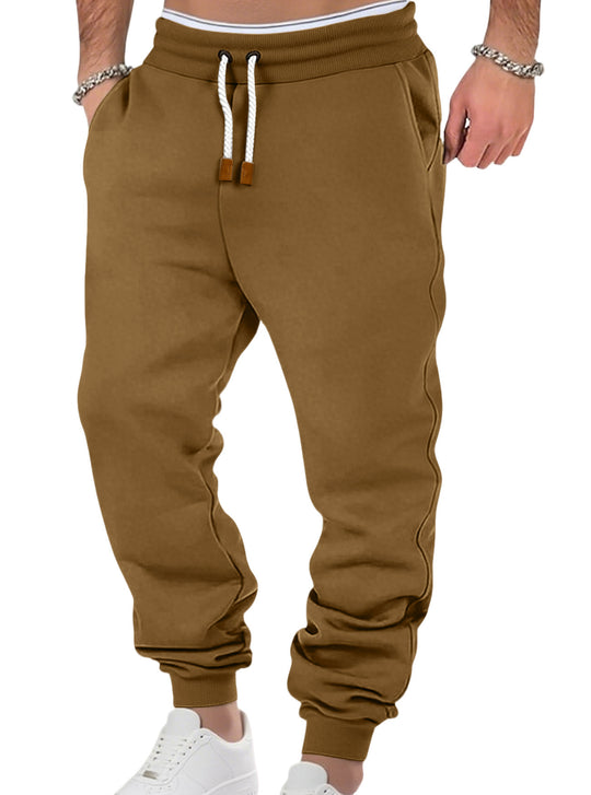 Herren nan komfortable Jogginghose aus hochwertiger Baumwollmischung mit elastischem Bund Kordelzug und Bündchen EB