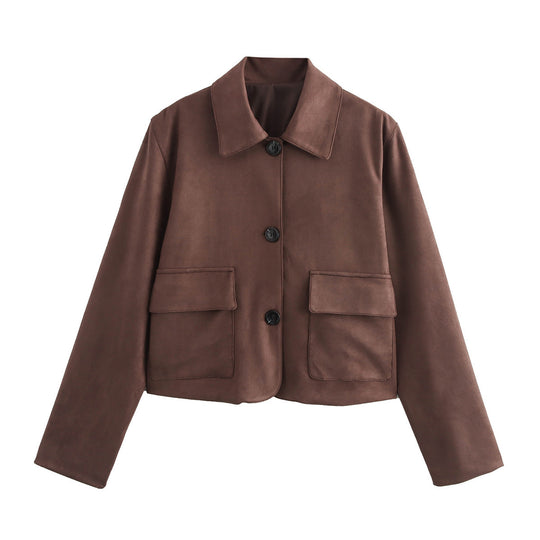 Damen cropped Utility-Jacke mit praktischen Taschen und modernem Schnitt EB