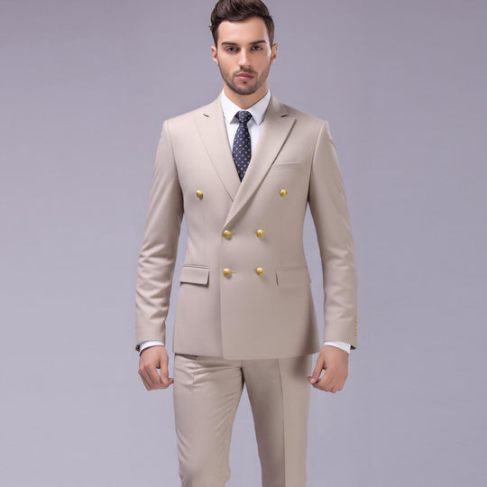 Herren nan doppelreihiges Abend-Sakko mit Zierknöpfen, schmaler Silhouette und eleganter Verarbeitung EB