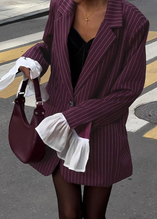 EB | Nadelstreifen Blazer mit Statement Ärmeln