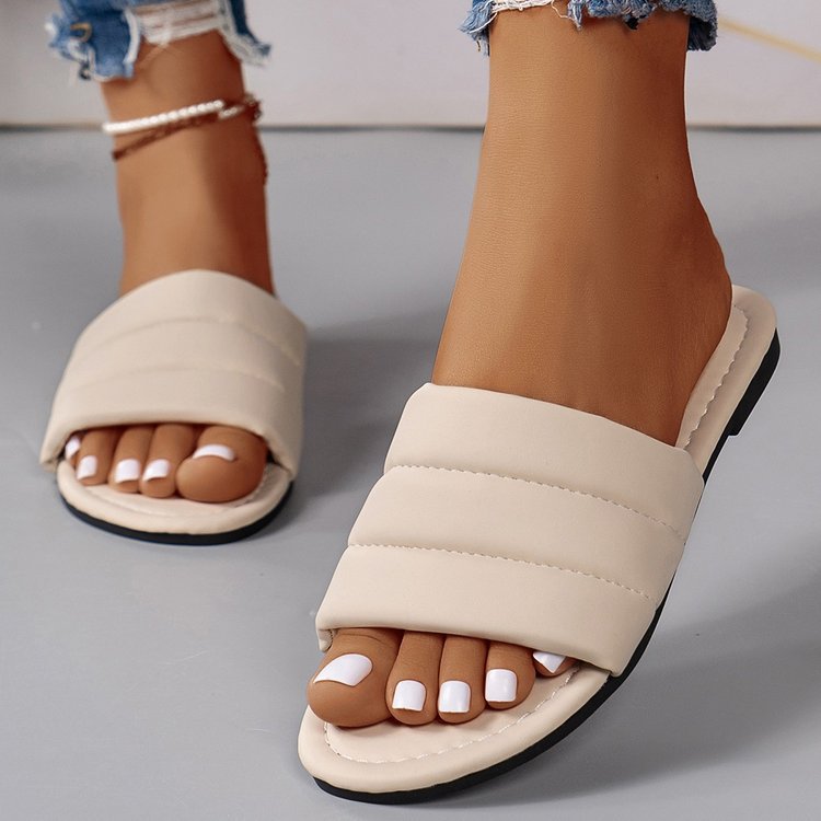 Damen elegante Clogs mit breiten, geflochtenen Riemen EB