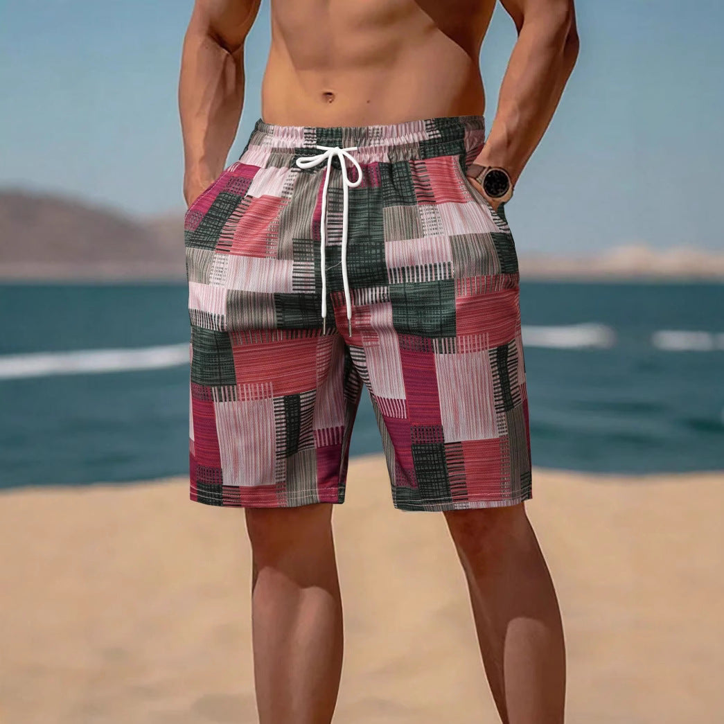 Herren stylische Bade-Shorts mit modernem Graphikmuster EB