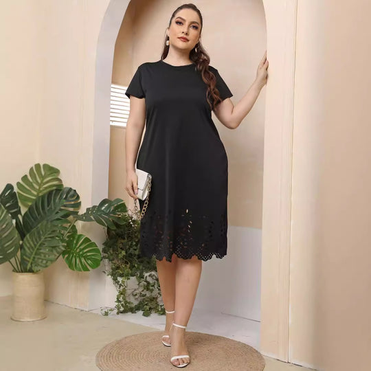 Damen elegantes Cut-Out Sommerkleid EB