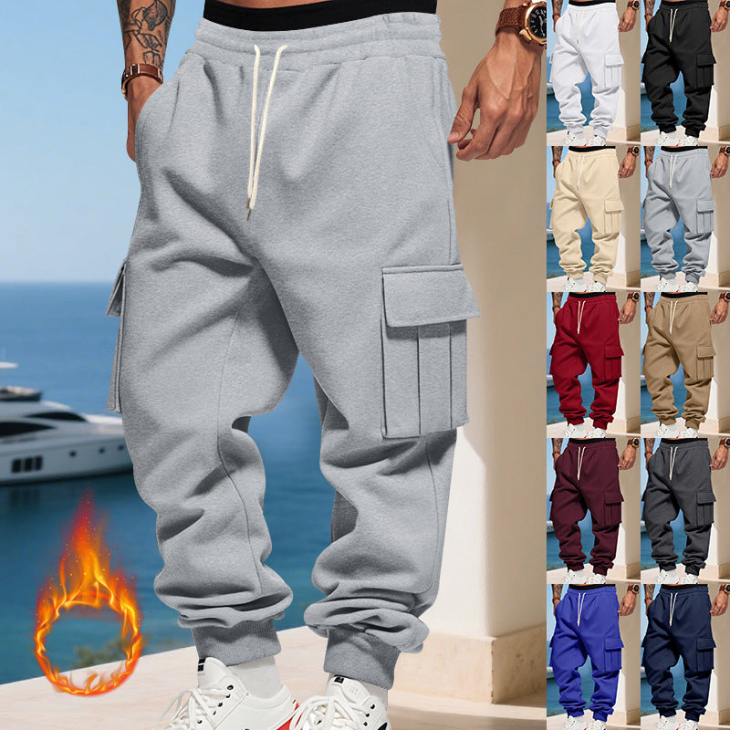 Herren Cargo-Jogginghose mit großzügigen Klappentaschen, elastischem Bund und gerippten Bündchen EB