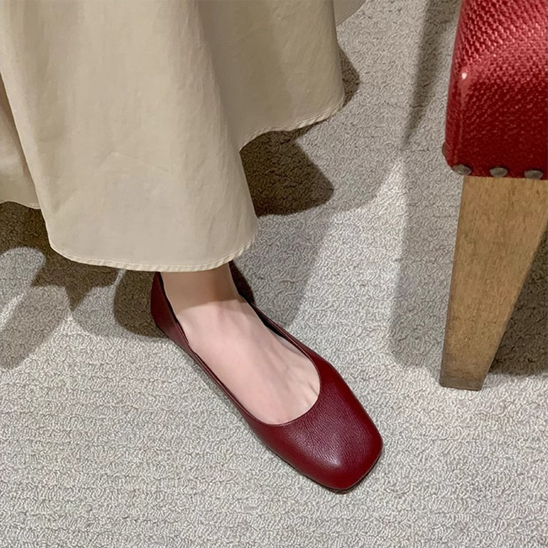 Damen Ballerinas mit modernem Quadratdesign und komfortabler Innensohle EB