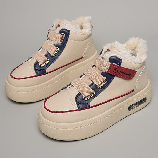 Damen Winterliche High-Top Sneakers mit bequemer Fleece-Wärmepolsterung und sportlichem Design EB
