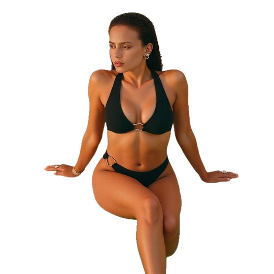 Damen Triangel-Bikini mit raffiniertem Metall-Detail EB