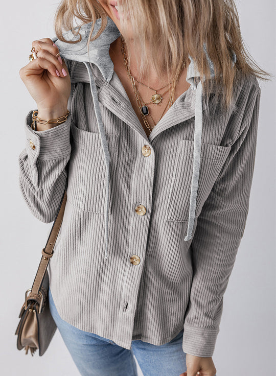 EB | Revers Knopf Kapuzenjacke