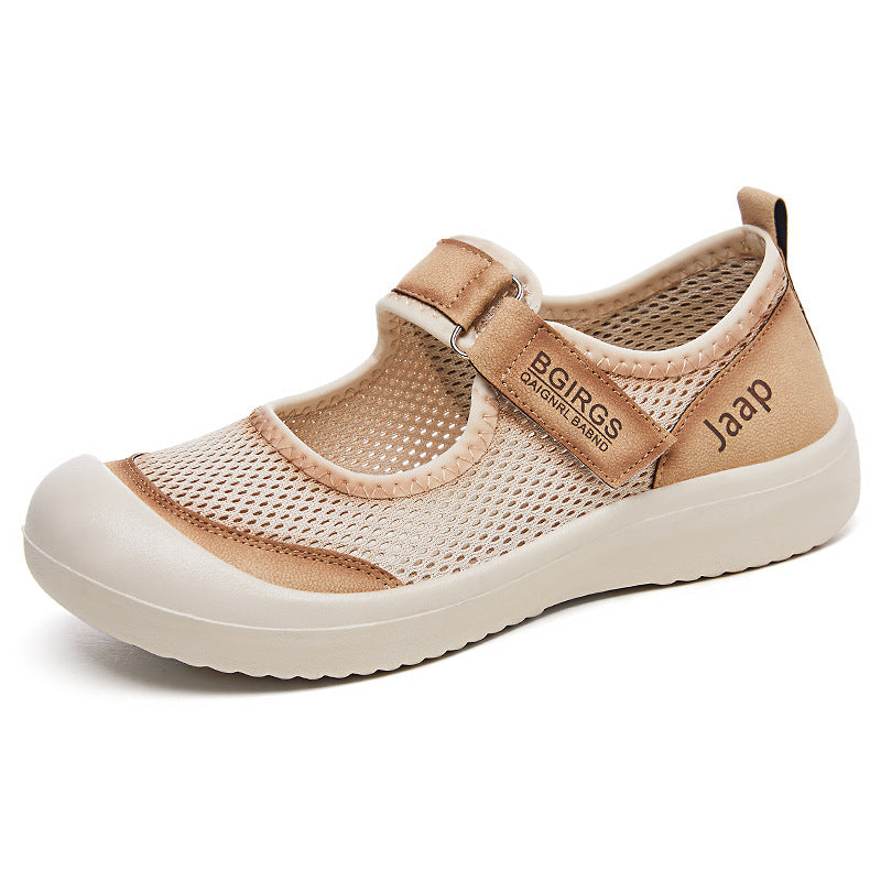 Damen Atmungsaktive und flexible Freizeitschuhe mit verstellbarem Riemen EB