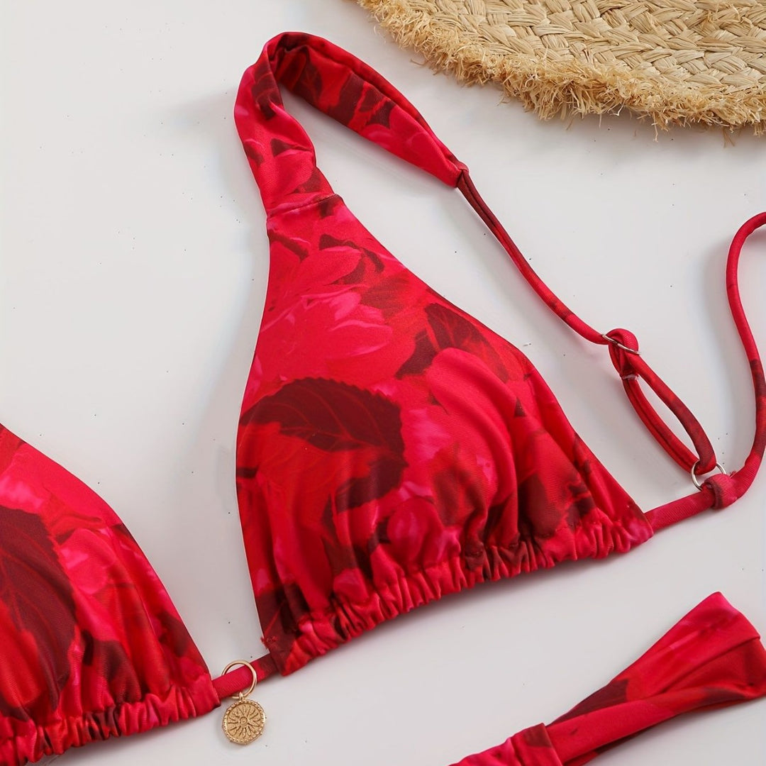 Damen Triangel-Bikini mit komfortablen verstellbaren Trägern EB
