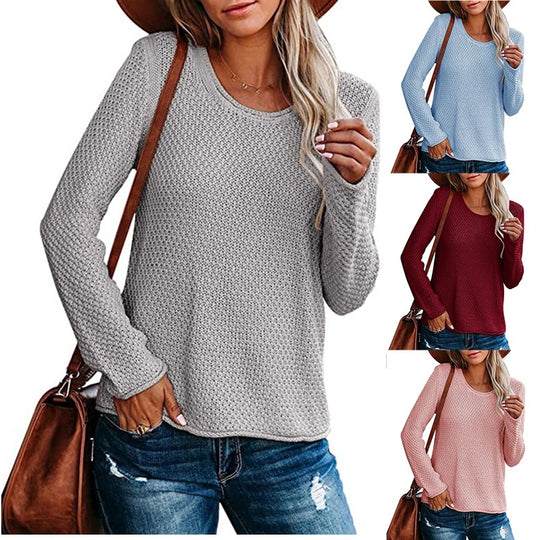 Damen Grobstrickpullover mit strukturiertem Design und lässigem Schnitt EB