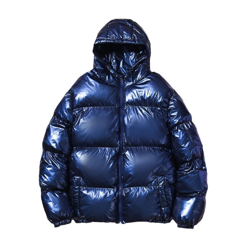 Unisex nan glänzende Steppjacke mit Kapuze, wärmeisolierender Füllung und winddichter Membran EB