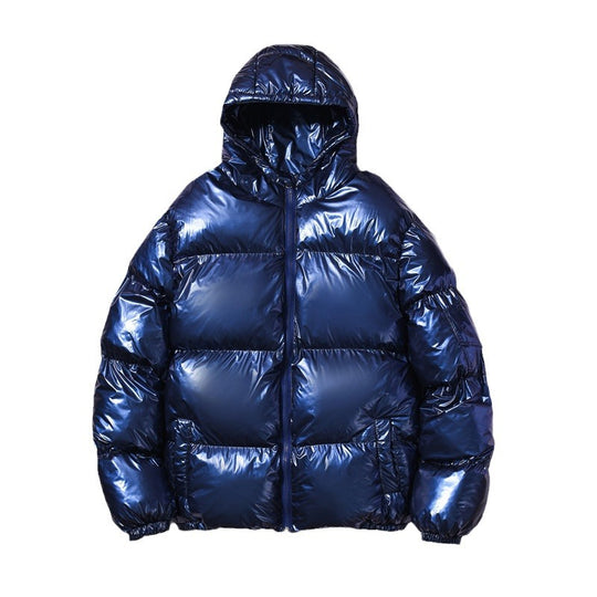 Unisex nan glänzende Steppjacke mit Kapuze, wärmeisolierender Füllung und winddichter Membran EB