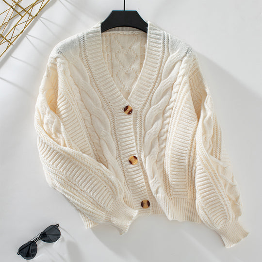 Damen Strickjacke mit dekorativem Zopfdesign und weich strukturiertem Material EB