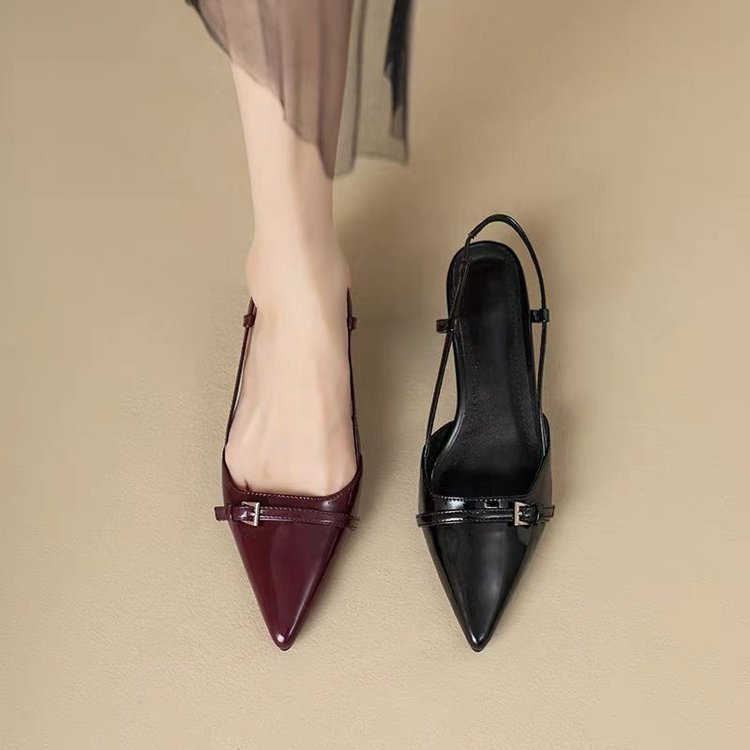 Damen Slingback Ballerinas mit elegantem Spitzen-Design EB