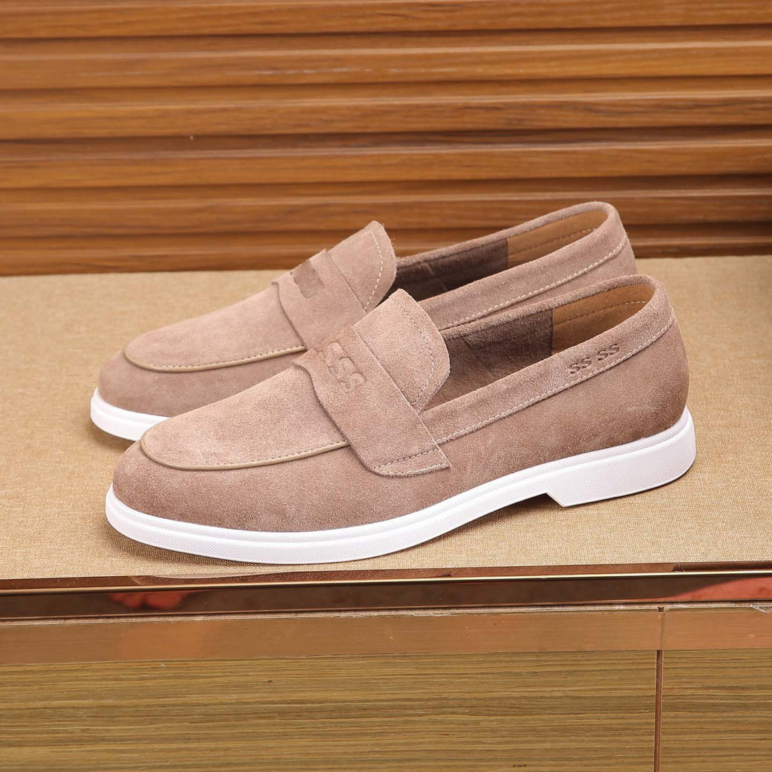 Damen Mokassin Sneaker mit strukturiertem Obermaterial und rutschfester Sohle EB