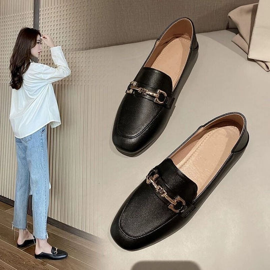 Damen Mokassins mit eleganter Kette EB
