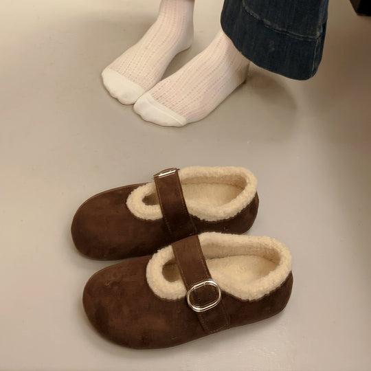 Damen Clogs mit weichem Innenfutter und modischem Riemen EB