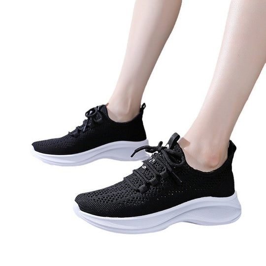 Damen Sportliche Freizeitsneaker mit atmungsaktiven Mesh-Einsätzen und dämpfender Sohle EB