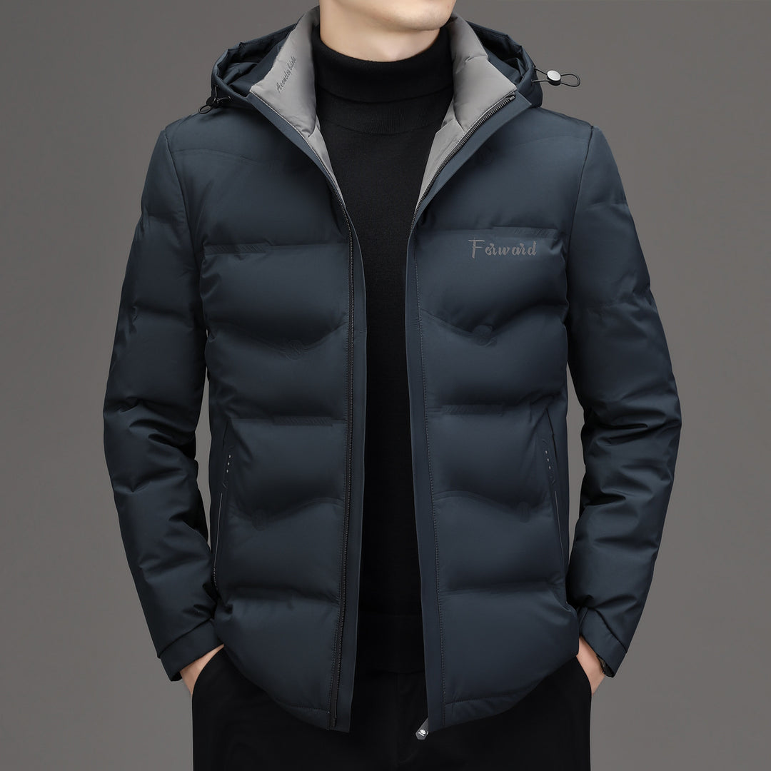 Herren Steppjacke mit Kapuze und schlanker Thermofütterung EB