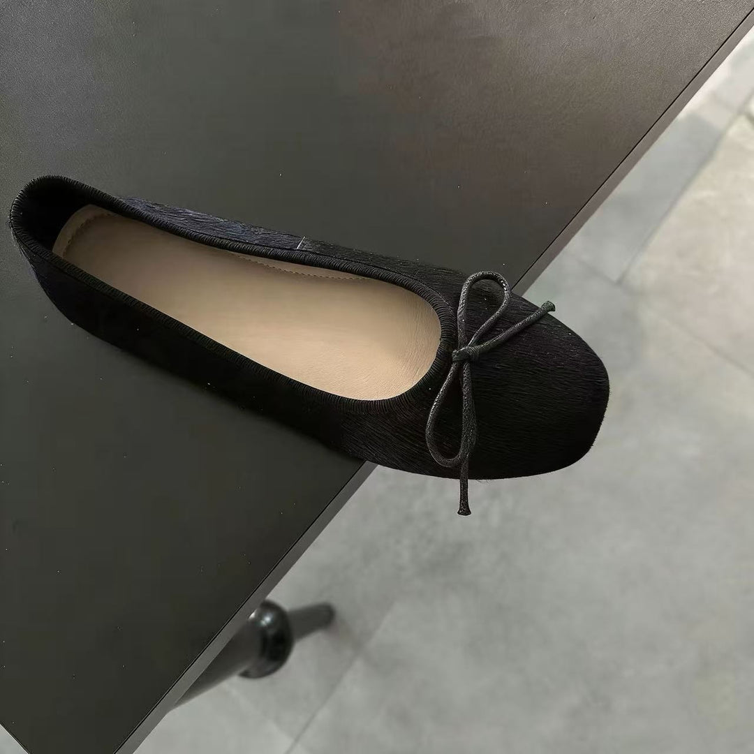 Damen Ballerinas mit dekorativem Punkten und charmantem Schleifenakzent EB