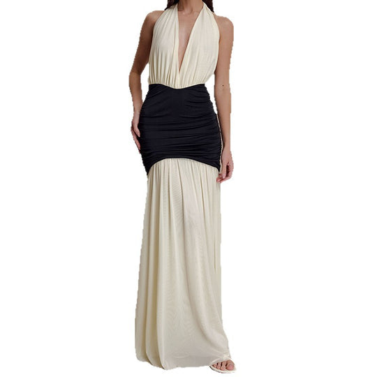Damen Elegantes Maxi-Kleid mit raffiniertem Wickeloberteil EB