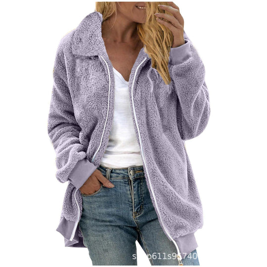 Damen Fleece-Jacke im Oversized-Stil EB