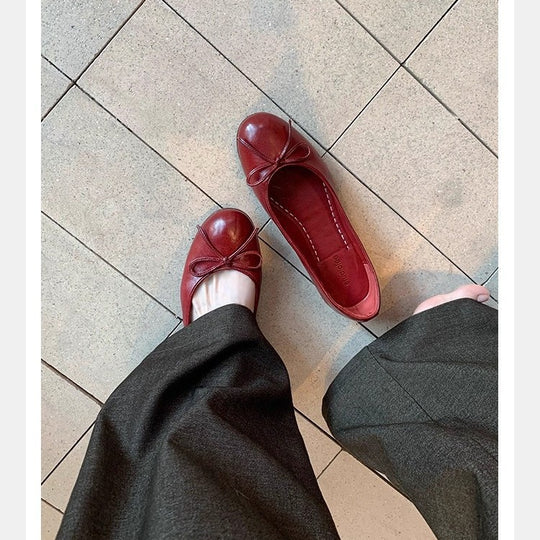 Damen Ballerinas mit dekorativem Schleifenakzent und ergonomischer Innensohle EB