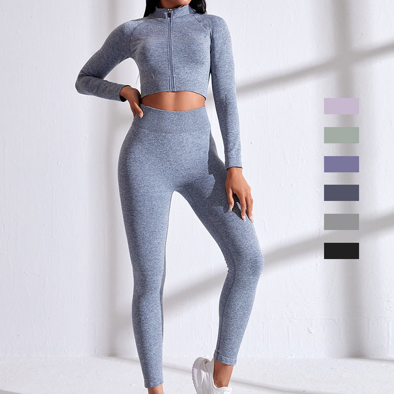 Damen Sportlicher Crop-Top mit Reißverschluss EB