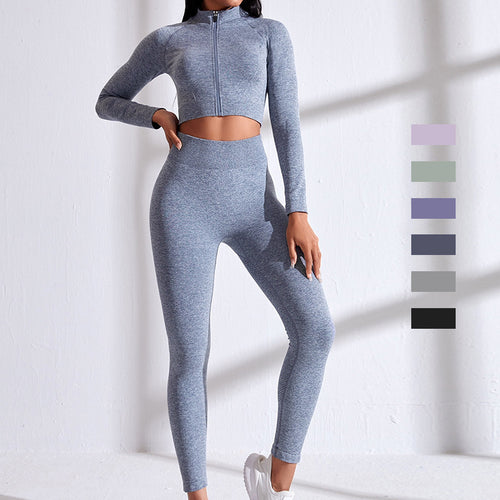 Damen Sportlicher Crop-Top mit Reißverschluss EB