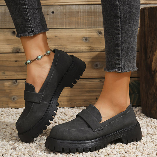 Damen modische Mokassins mit robuster Sohle EB