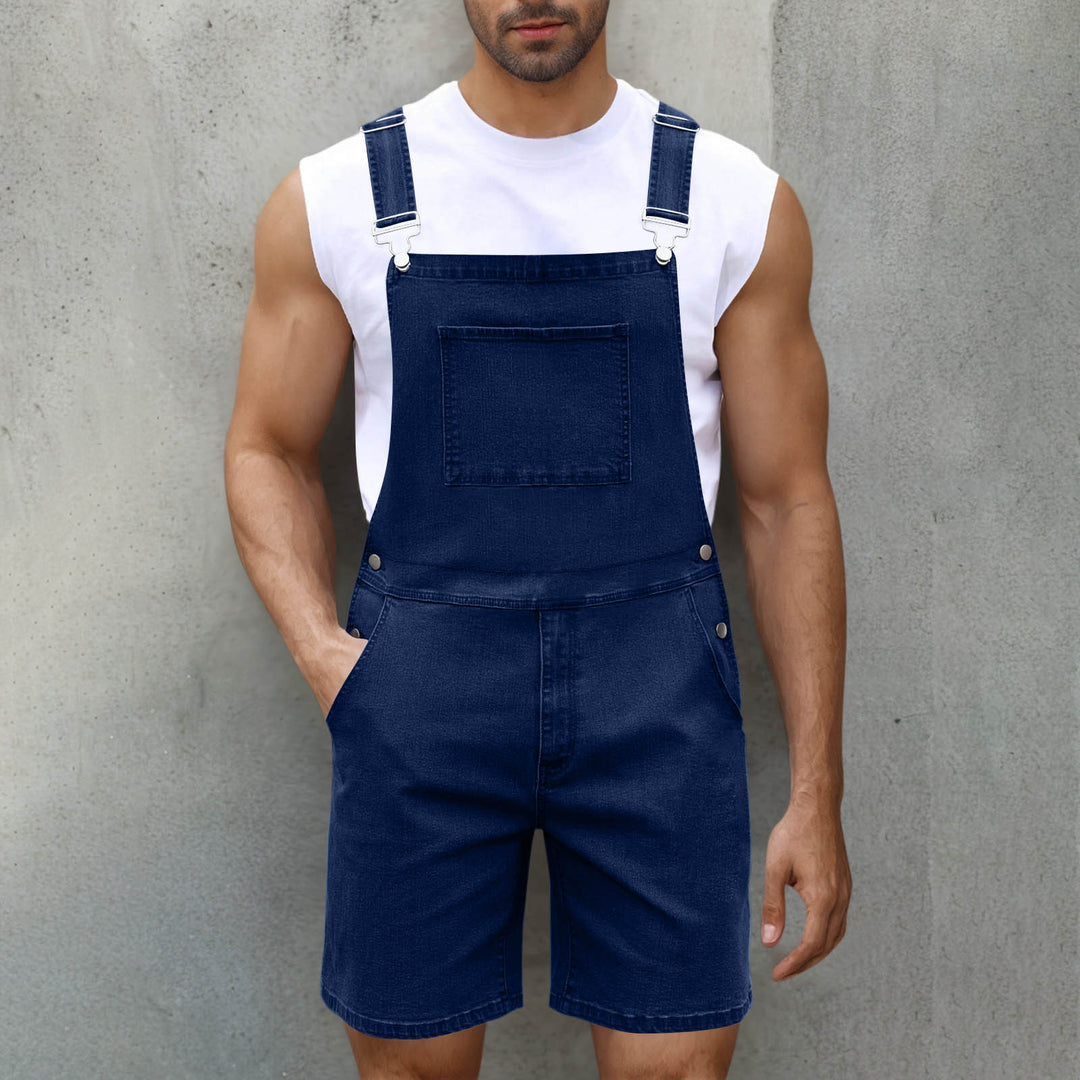 Herren Lässige Denim-Latzhose EB