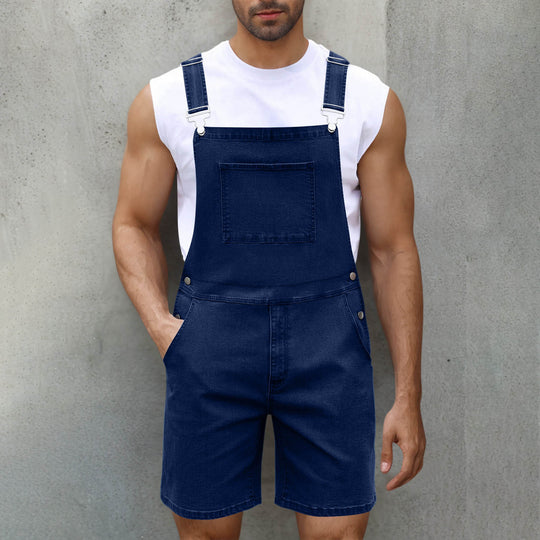 Herren Lässige Denim-Latzhose EB
