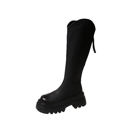 Damen kniehohe Stiefel mit elegantem Schnitt und robuster Sohle EB