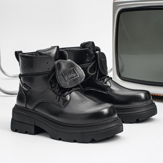 Damen Robuste und stylische Schnürstiefel mit modischem Design EB