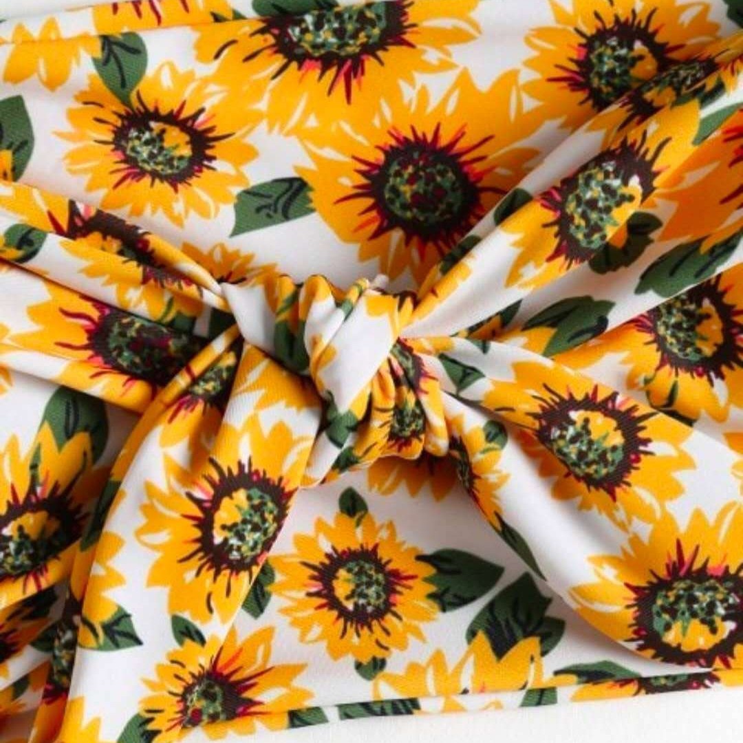 Damen Haarband mit verspieltem Sonnenblumenmuster EB