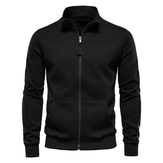 Herren Sweatjacke mit hohem Kragen und durchgehendem Reißverschluss EB