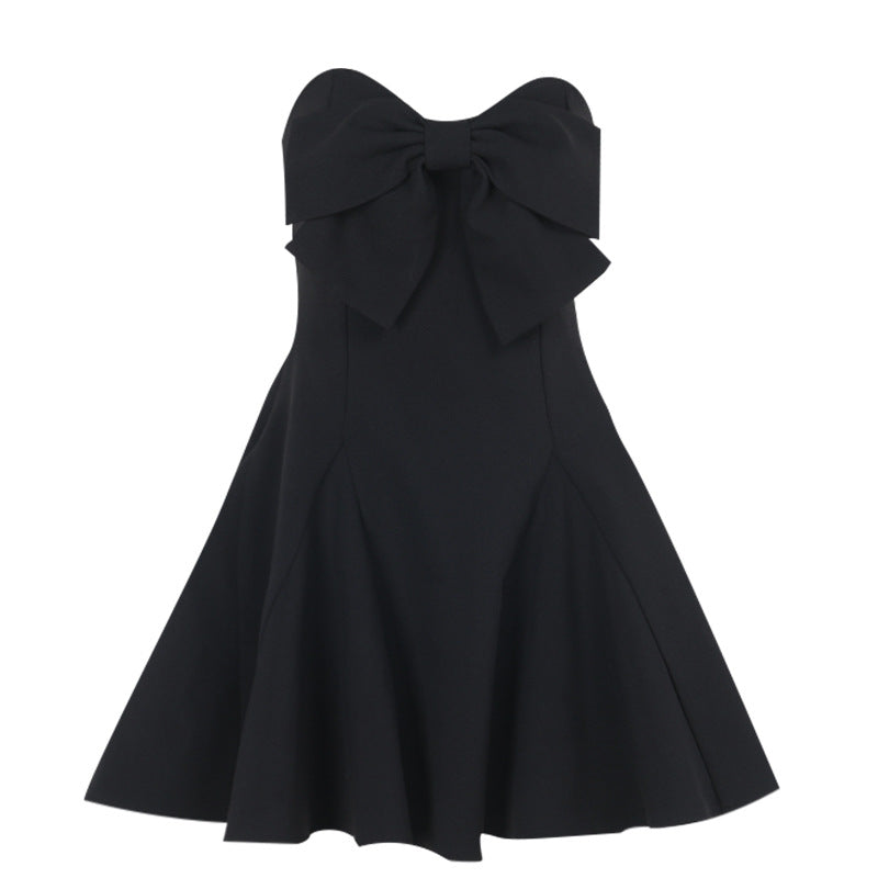 Damen skaterförmiges Cocktailkleid mit großem Schleifendetail EB