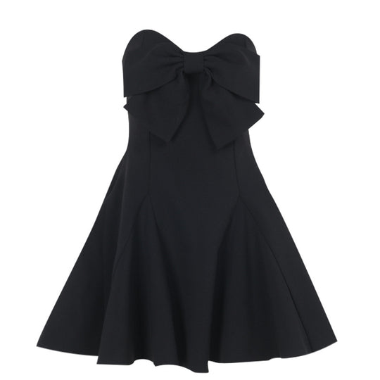 Damen skaterförmiges Cocktailkleid mit großem Schleifendetail EB