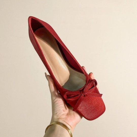 Damen elegante Pumps mit verziertem Schleifendetail EB