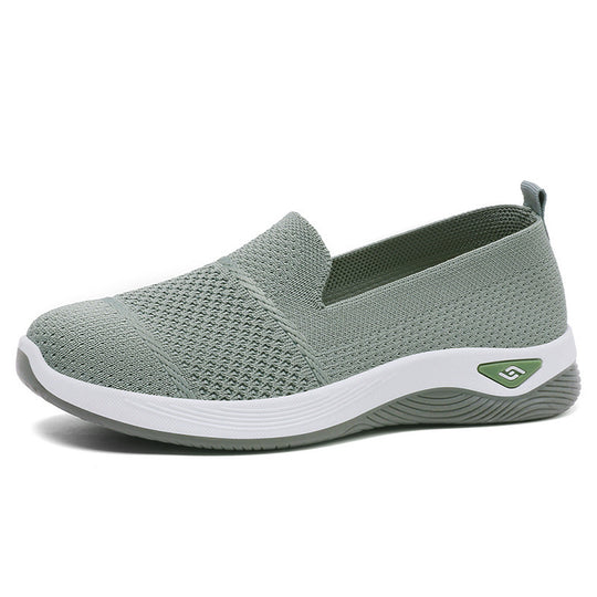 Damen Atmungsaktive Slip-On Freizeitschuhe mit elastischer Sohle EB