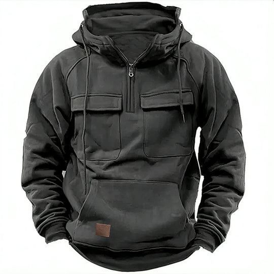 Herren Funktionales Kapuzenpullover mit praktischen Taschen EB
