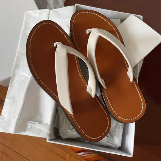 Damen Komfortable Zehentrenner-Sandalen mit weichem Fußbett EB