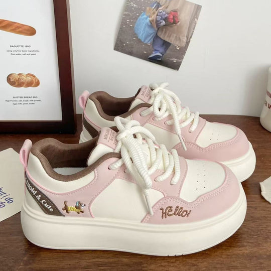Damen Sneaker mit verspielten Tiermotiven und bequemer Dämpfung EB