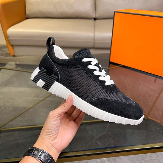 Damen Modische Sneakers mit atmungsaktiver Oberflächenstruktur und robustem Profil EB