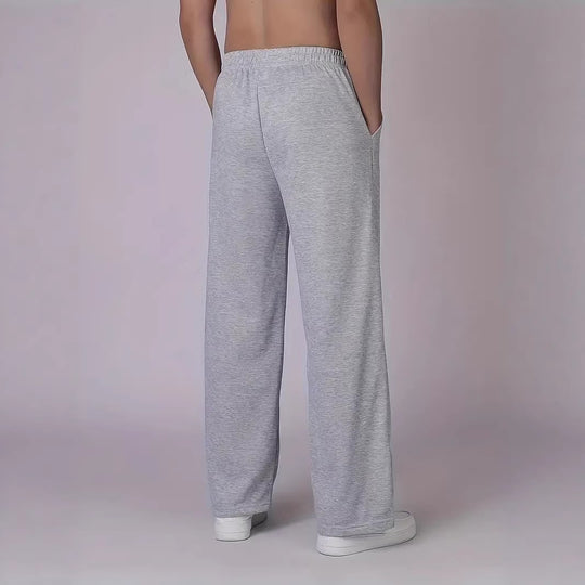 Herren nan Straight‑Leg Sweatpants aus French‑Terry mit elastischem Komfortbund und Kordelzug EB