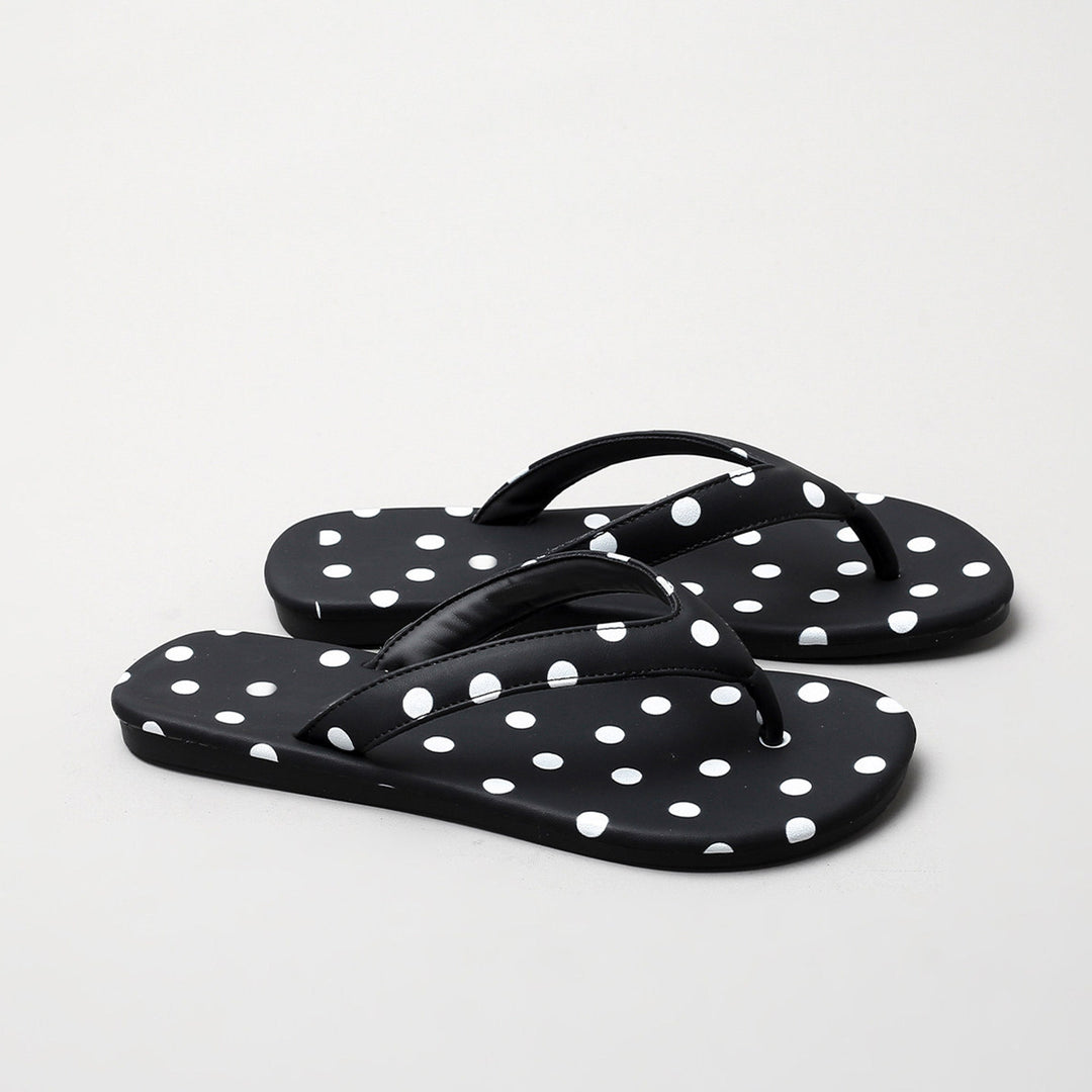 Damen Zehentrenner-Sandalen mit modischem Punktedesign EB