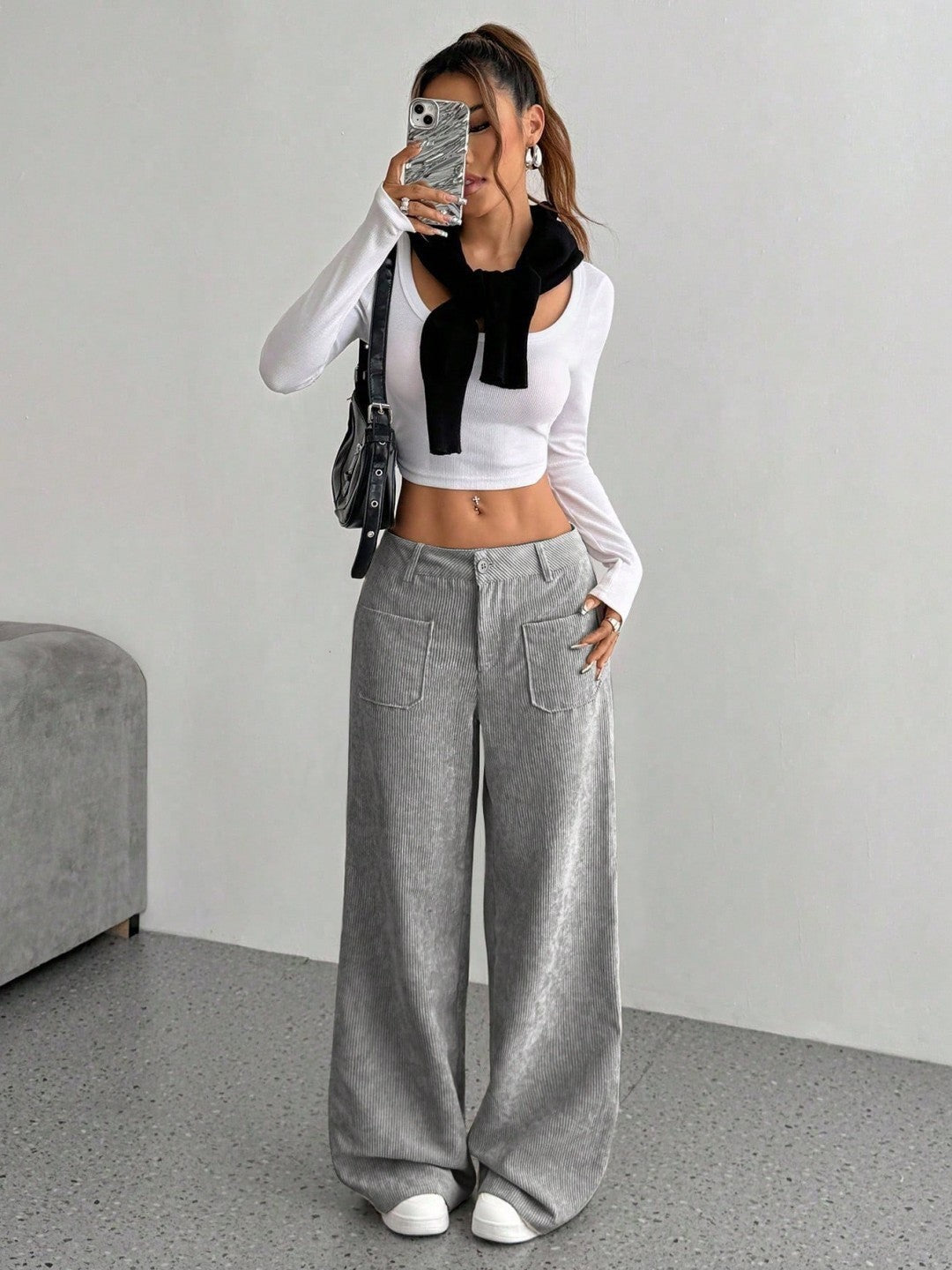 Damen Weite Cordhose EB